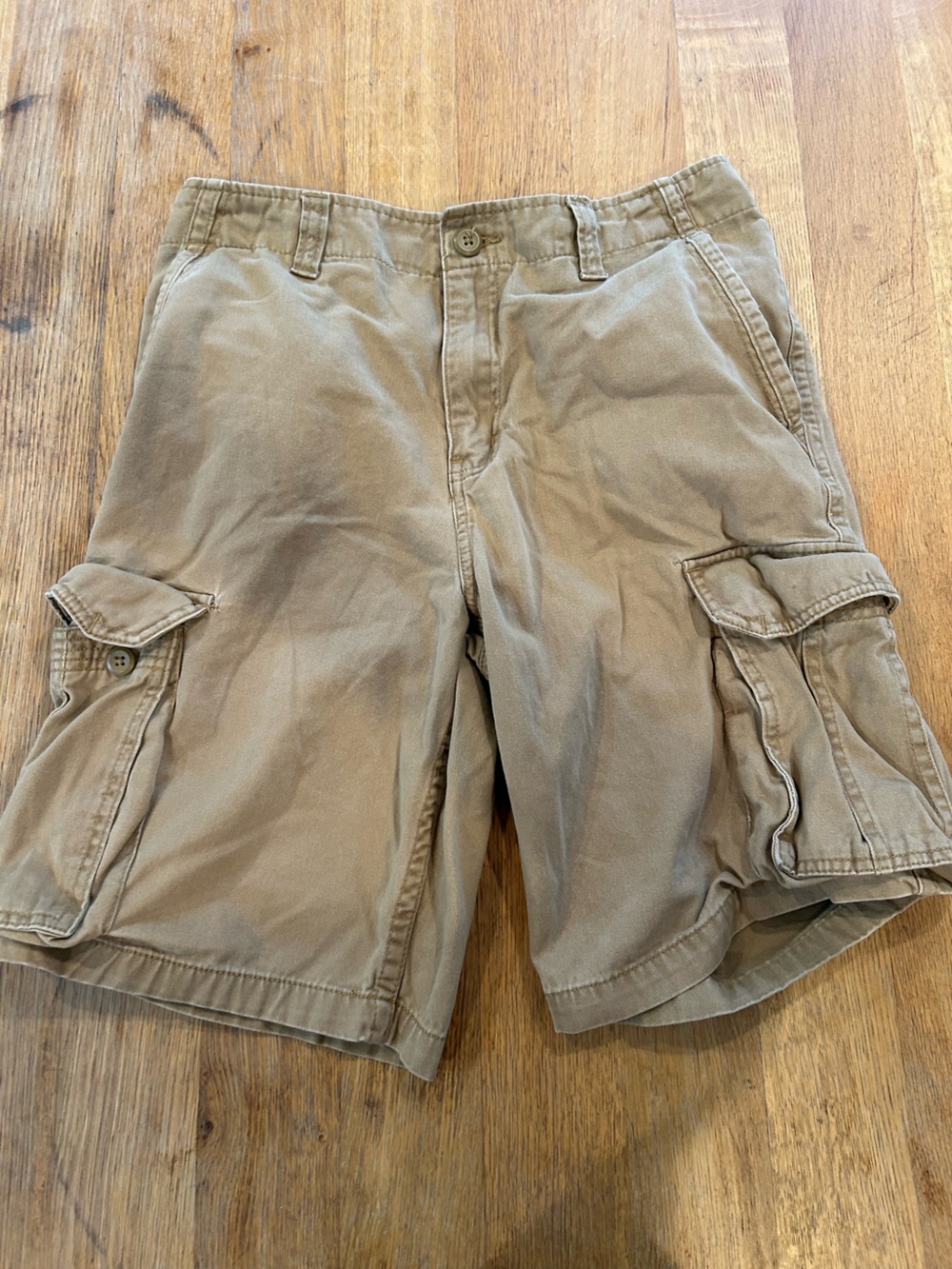 Faded Glory Tan Cargo Shorts with Side Pockets